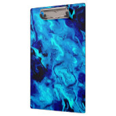 青の大理石のアクリルの絵画 クリップボード (左)