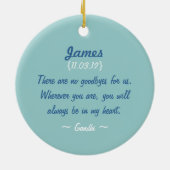 青の天国によって送られる記念のオーナメント セラミックオーナメント (裏面)
