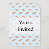 青の天国魚のパターン 招待状 (正面/裏面)