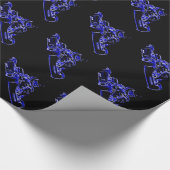 青の子供Kart ラッピングペーパー (角)
