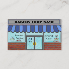 青の完全にカスタマイズ可能なパン屋の店カード 名刺