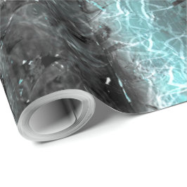 青の小さな光の点を持つ奇妙なテクスチャ ラッピングペーパー