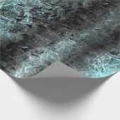 青の小さな光の点を持つ奇妙なテクスチャ ラッピングペーパー (角)