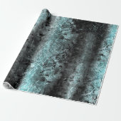 青の小さな光の点を持つ奇妙なテクスチャ ラッピングペーパー (アンロールド)