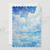 青の小さな天国は赤ちゃんシャワー請求書を送った 招待状 (裏面)