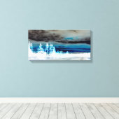 青の山 キャンバスプリント (インサイチュ (ウッドフロア))