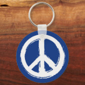 青の平和シンボル キーホルダー (正面)