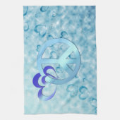 青の平和 キッチンタオル (縦)