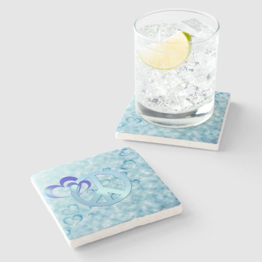 青の平和 ストーンコースター (横)