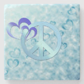 青の平和 ストーンコースター (正面)