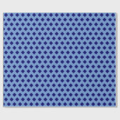 青の幾何学的シンプル ラッピングペーパー (フラット)