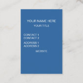 青の幾何学的抽象芸術 名刺 (裏面)