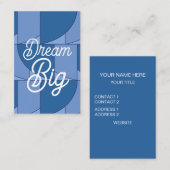 青の幾何学的抽象芸術 名刺 (正面/裏面)