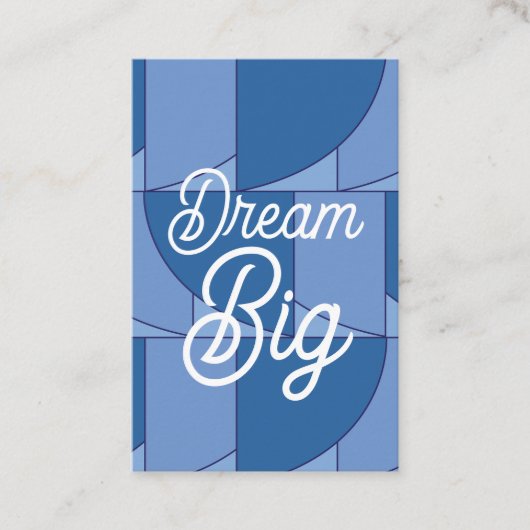 青の幾何学的抽象芸術 名刺 (正面)