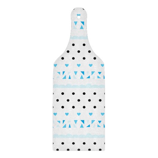 青の幾何学 カッティングボード (正面)