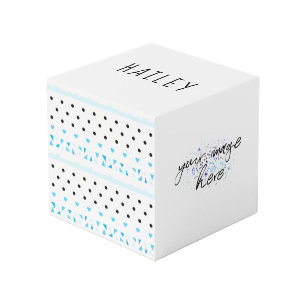 青の幾何学 フォトキューブ