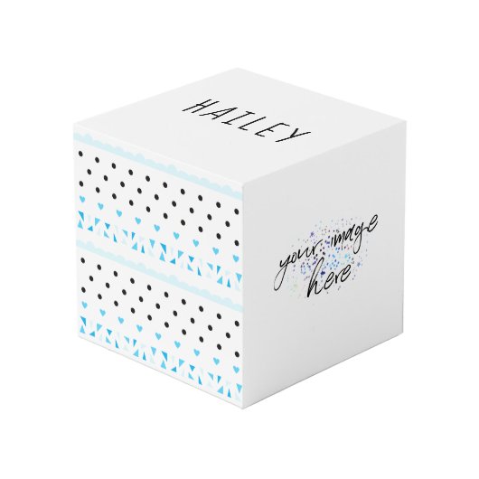 青の幾何学 フォトキューブ (正面アングル)