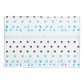 青の幾何学 枕カバー (裏面-左)