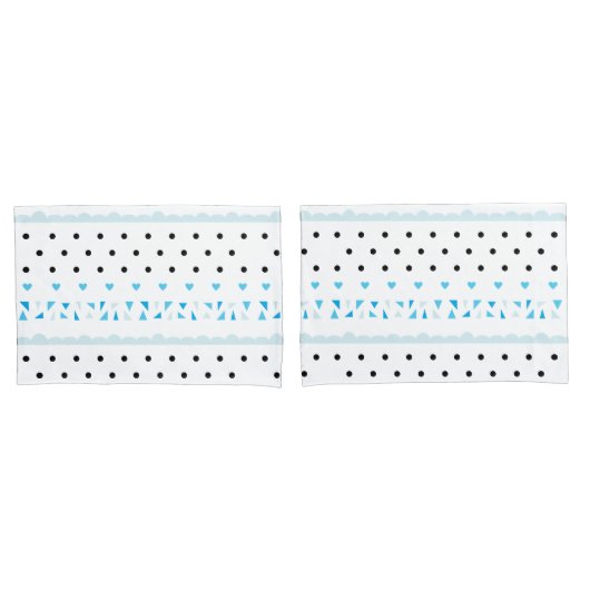 青の幾何学 枕カバー (フロントセット)