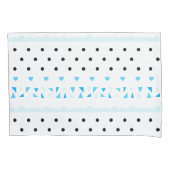 青の幾何学 枕カバー (正面左)