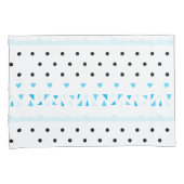 青の幾何学 枕カバー (正面右)