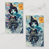 青の影に混ざったメディア人形 名刺 (正面/裏面)