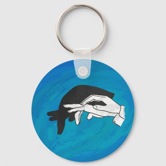 青の影のアンテータ キーホルダー (正面)