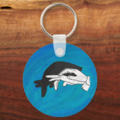 青の影のアンテータ キーホルダー (正面)