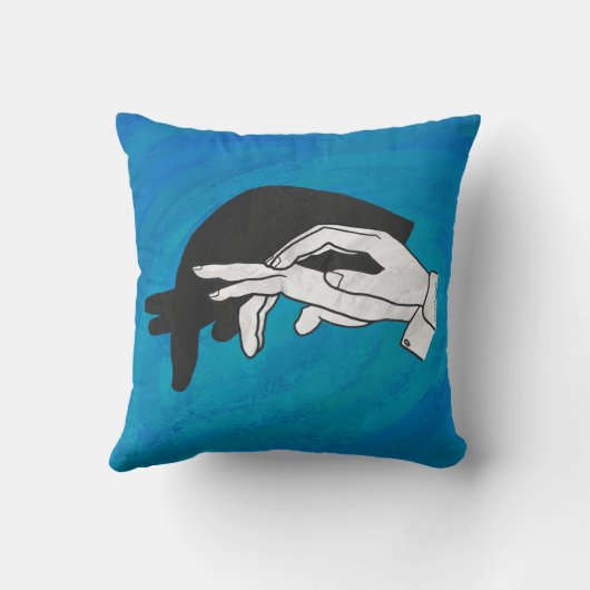 青の影のアンテータ クッション (裏面)