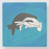 青の影のアンテータ ストーンコースター (正面)