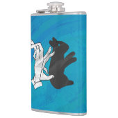 青の影のウサギ フラスク (左)