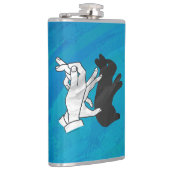 青の影のウサギ フラスク (右)