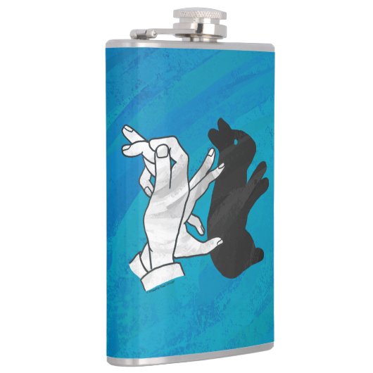 青の影のウサギ フラスク (右)