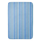 青の影ストライプの バスマット (正面縦)