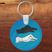 青の影 キーホルダー (正面)