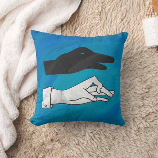 青の影 クッション (ブランケット)