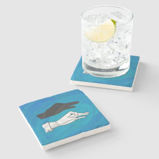 青の影 ストーンコースター (横)