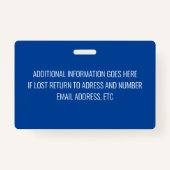 青の従業員 バッジ (裏面)