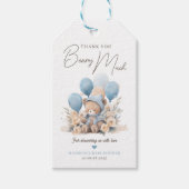 青の我々は赤ちゃんのシャワーの好意を待つことができる ギフトタグ (正面)