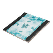 青の抽象的で幾何学的な背景のテンプレート タイル (側面)