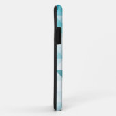 青の抽象的で幾何学的な背景のテンプレート Case-Mate iPhoneケース (裏面/右)