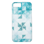 青の抽象的で幾何学的な背景のテンプレート Case-Mate iPhoneケース (裏面)