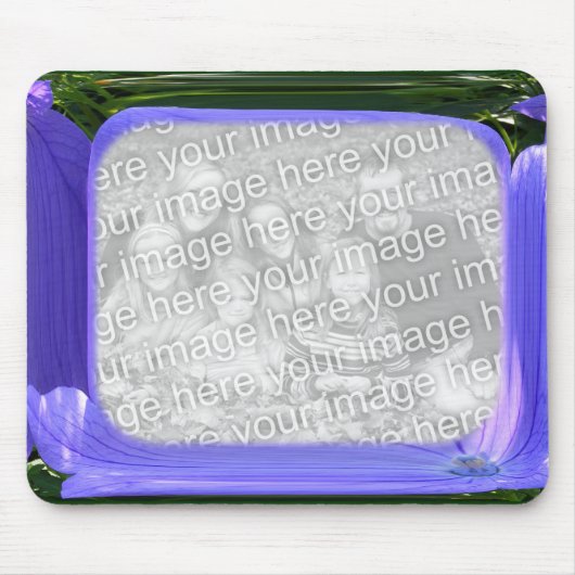 青の抽象的なテンプレートの~のmousepad マウスパッド (正面)