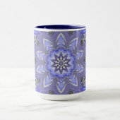 青の抽象的なマグ マグカップ (中央)