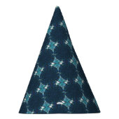 青の抽象的な円 パーティーハット (右)