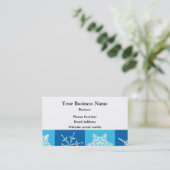 青の抽象的な雪片 名刺 (スタンド正面)