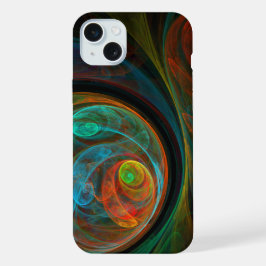 青の抽象芸術の再誕生 iPhone 15 PLUSケース