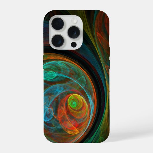 青の抽象芸術の再誕生 iPhoneケース (裏面)