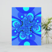 青の抽象芸術フラクタルアートモダンの濃淡 (スタンド正面)