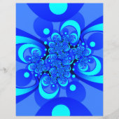 青の抽象芸術フラクタルアートモダンの濃淡 (正面)